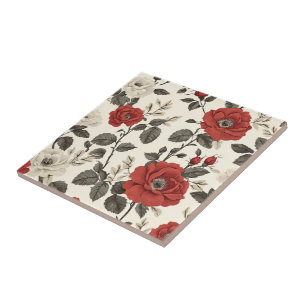 Azulejos Clássicos De Rosa Cerâmica Para Pavimento