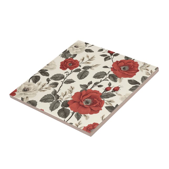 Azulejos Clássicos De Rosa Cerâmica Para Pavimento (Lateral)