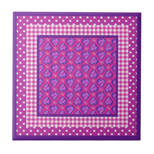Azulejos, Corações, Flores, Verificações, Bolinhas