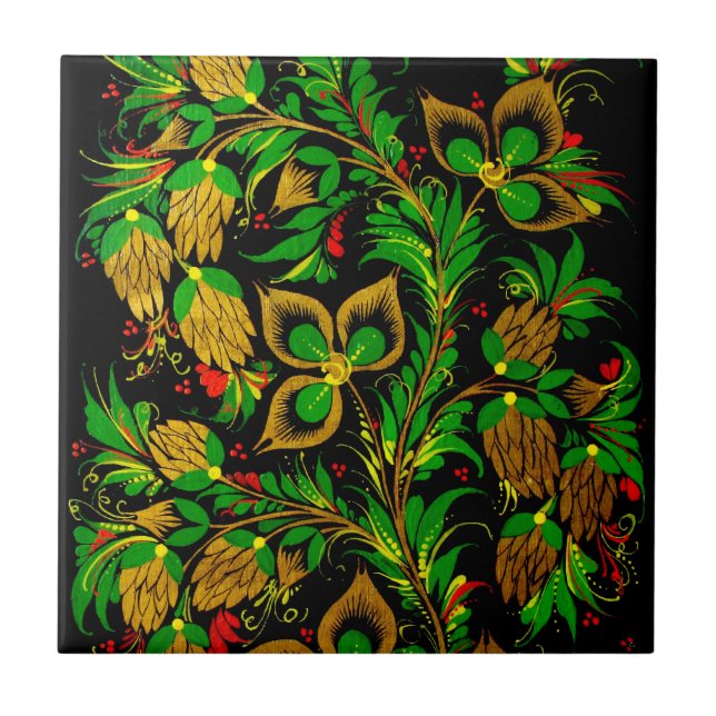 Azulejos da arte popular do russo (Frente)