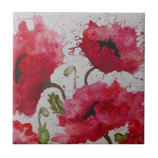 Azulejos das papoilas do partido