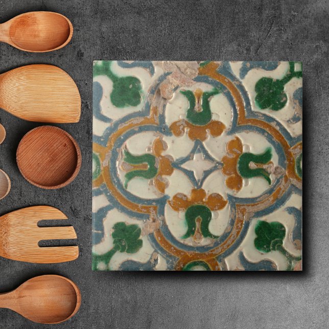 Azulejos de azulejos de flores portuguesas mediter (Mediterranean Portuguese flower azulejos tiles)