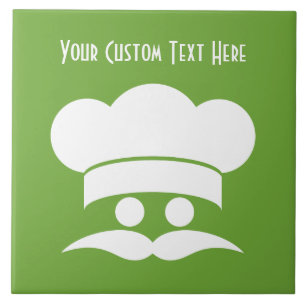 Azulejos de cerâmica de cor personalizada chef