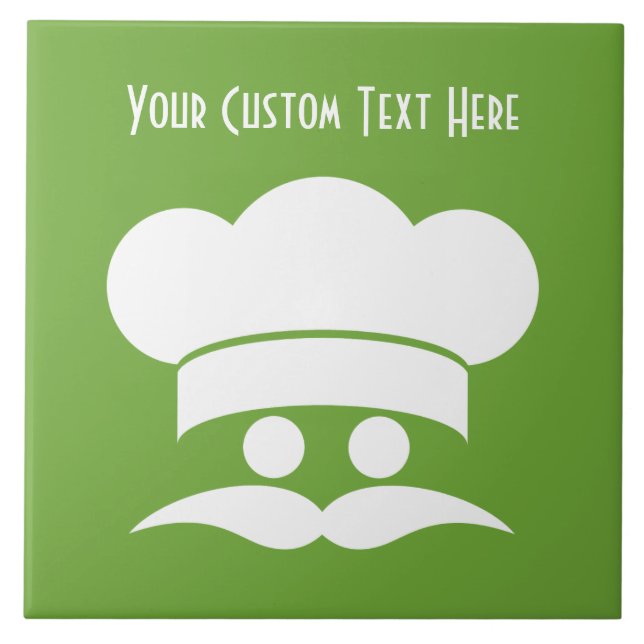Azulejos de cerâmica de cor personalizada chef (Frente)