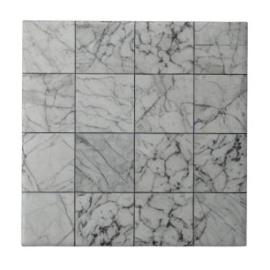 azulejos de cerâmica de quadrados de mármore branc