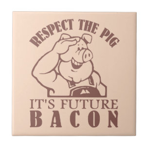 AZULEJOS de cerâmica personalizados PIG TO BACON