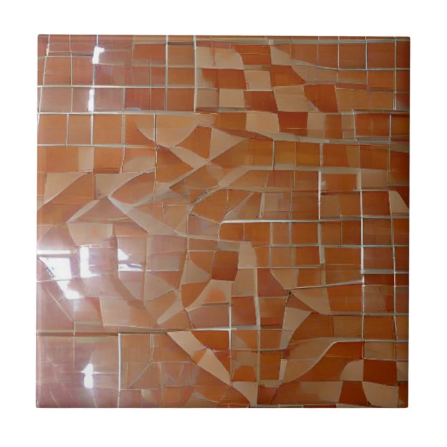 Azulejos de cor laranja cerâmica (Frente)