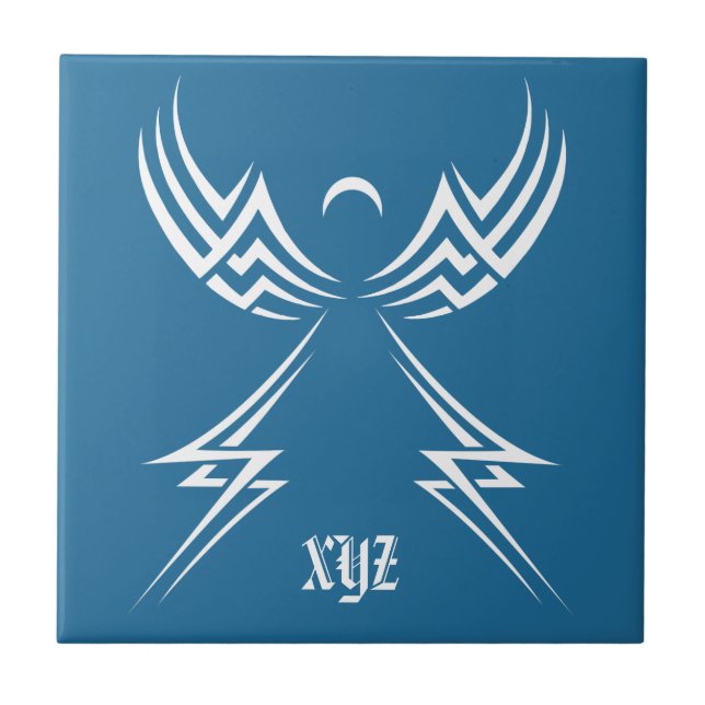 Azulejos de cores personalizadas do Tribal Angel (Frente)