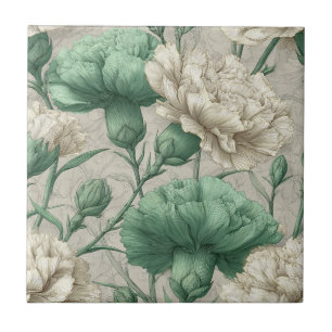 Azulejos de Cravos Vintage Elegantes Para Espaço d