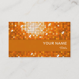 Azulejos de Disco Faixa laranja cartão de visita d