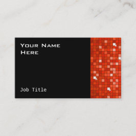 Azulejos de Disco preto cartão de visita vermelho