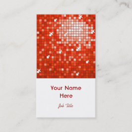 Azulejos de Disco Retrato branco cartão de visita 