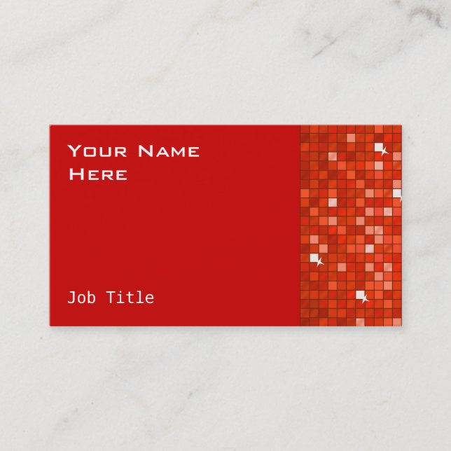 Azulejos de Disco Vermelho cartão de visita (Frente)