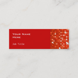 Azulejos de Disco Vermelho cartão de visita fino v