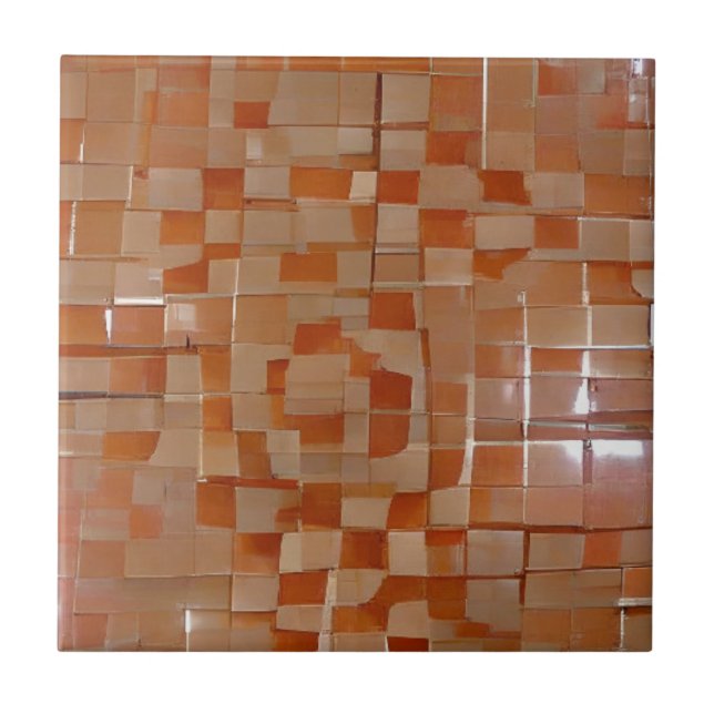 Azulejos de laranja e bege, cerâmica (Frente)