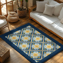 Azulejos de laranja marinho mediterrânico design