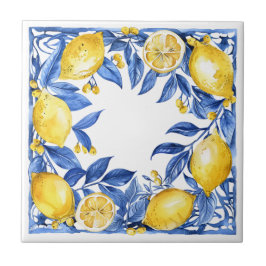 Azulejos de Limão Siciliano Padrão Mediterrâneo Do