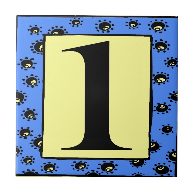 Azulejos de metrô Blue Frame Stars 1 One (Frente)