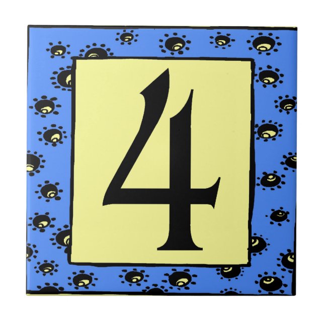 Azulejos de metrô Blue Frame Stars 4 (Frente)