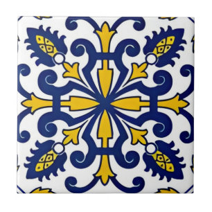 azulejos de padrão floral delicados gregos