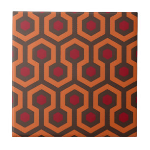 azulejos de padrão laranja vermelho grego