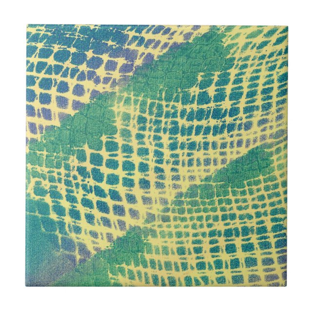 Azulejos de padrão roxo abstrato Azul (Frente)