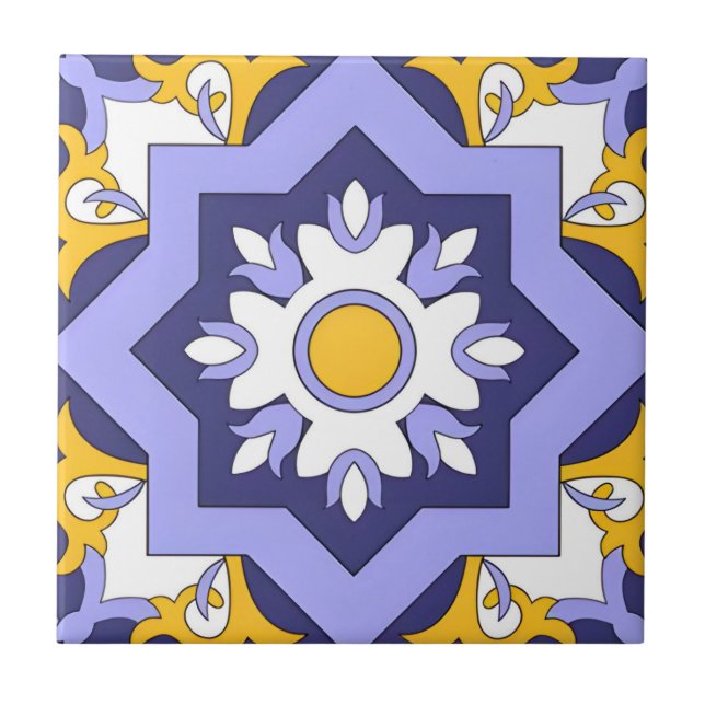 azulejos de padrões florais modernos portugueses (Frente)