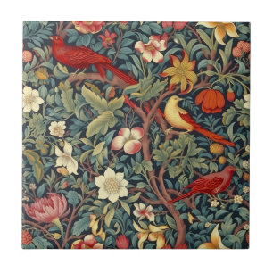 Azulejos de Pássaros em Flor
