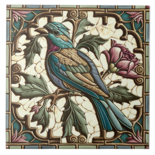 Azulejos de Pássaros - Vintage - Art Nouveau