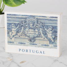 Azulejos de português azul com dois anjos