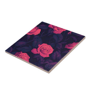 Azulejos De Rosa De Cozinha Negrito Para Parede De