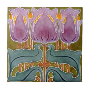 azulejos de tulipas cor-de-rosa