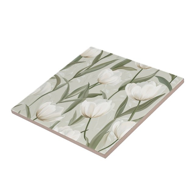 Azulejos De Tulipas De Chic Para Cozinha Russa (Lateral)