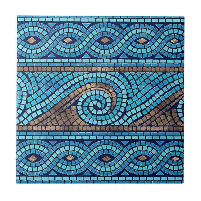 azulejos de vinheta azul e branca (Frente)