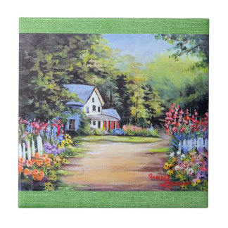 Azulejos Decorativos da Paisagem Floral