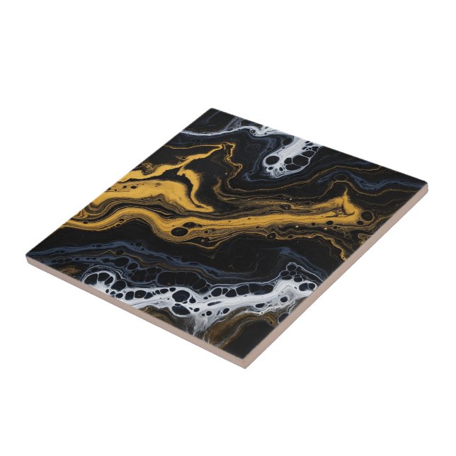 Azulejos decorativos de Abstrato de luxo - Preto,  (Lateral)