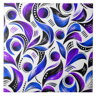 Azulejos Decorativos de Redemoinho Abstrato Roxo R