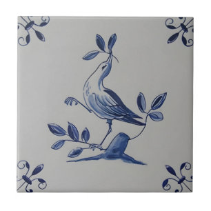 azulejos delft reproduções de folhas verdes comida