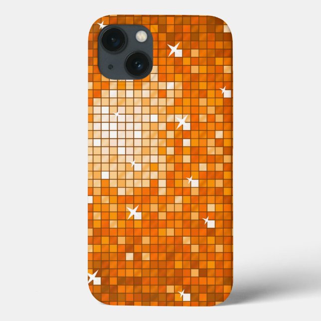 Azulejos Disco capas de iphone impressão Laranja (Verso)