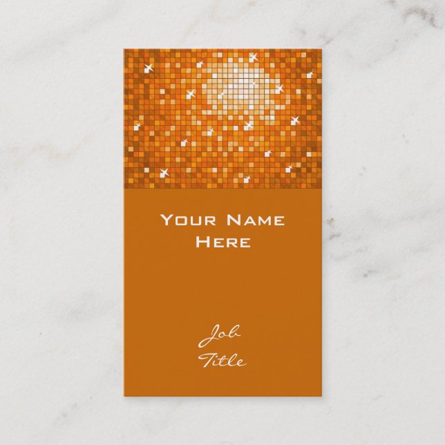 Azulejos Disco cartão de visita Laranja (Frente)