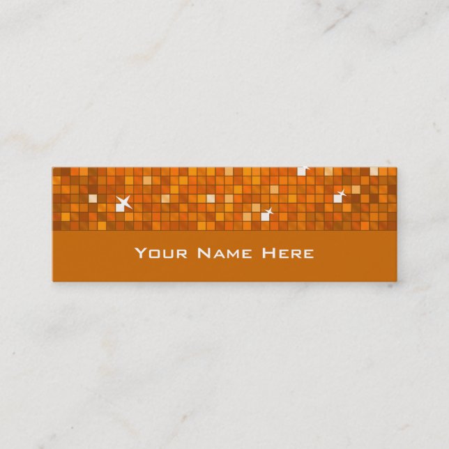 Azulejos Disco - Cor de laranja cartão de visita (Frente)