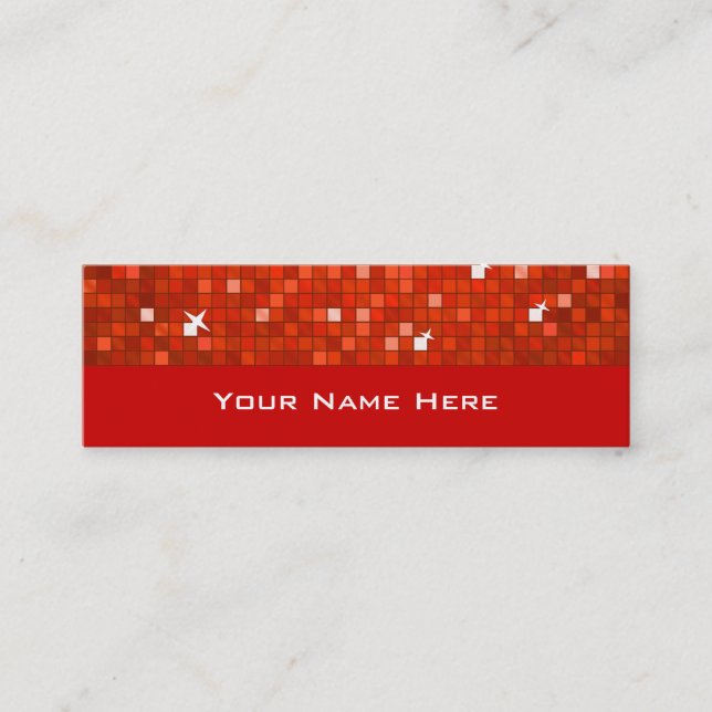 Azulejos Disco Red cartão de visita (Frente)