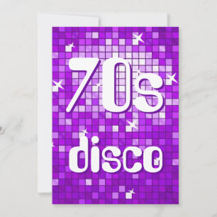 Azulejos Disco Roxo 70s Convite Disco