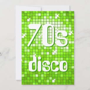 Azulejos Disco Verde 70s Convite Disco