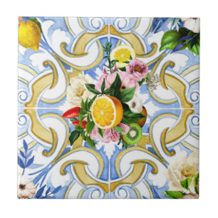 Azulejos do Mediterrâneo, majolica, estilo Sicilia