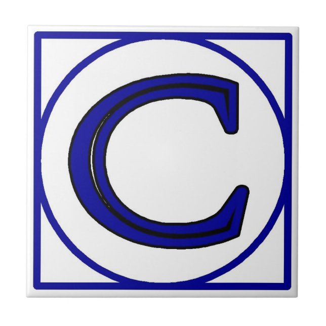 Azulejos do Número de Casa em Francês Azul (Frente)