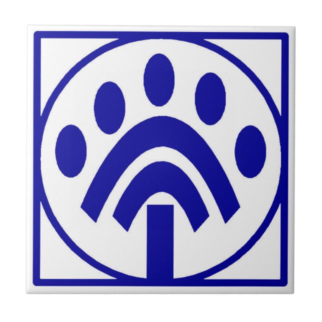 Azulejos do Número de Casa em Francês Azul (Frente)