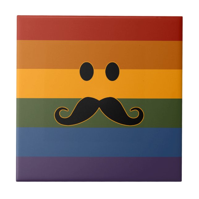 Azulejos do orgulho do bigode (Frente)