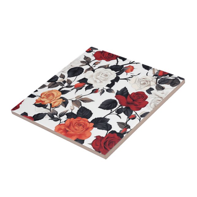 Azulejos Elegantes De Cerâmica Para Rosa Para Chão (Lateral)