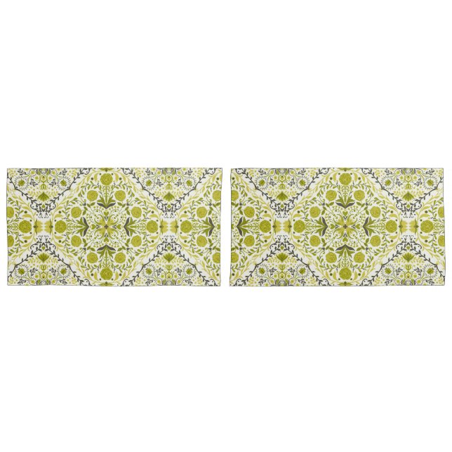 Azulejos Florais em verde (Frente - conjunto)